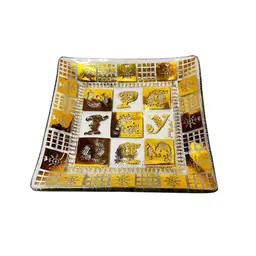 Bent Glass Trinket Tray Dish Signed By Jena Molle’