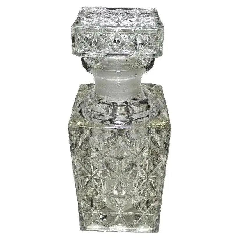 PERFUME BOTTLE ANTIQUE S.S. PIERCE PRINCESS ARLENE CUT GLASS, STOPPER 1890s-1910