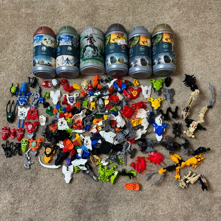 3 lbs Of Bionicle / Lego Figure Pieces
