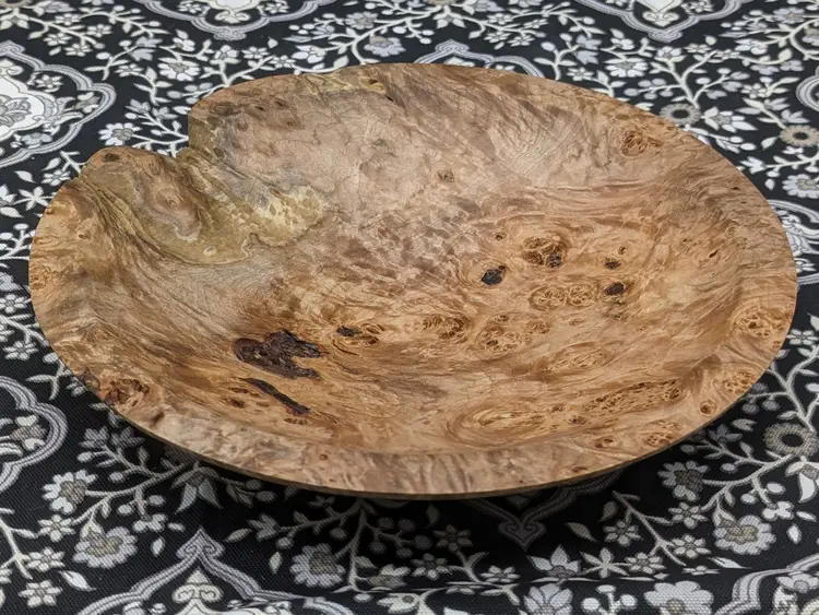 10 Inch Maple Burl Platter/Plate