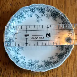 Butter Pat England Porcelain Blue & White