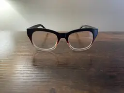 Women's Square Burgundy to Clear Ombre Eyeglass Frames Only 52-20-145 mm