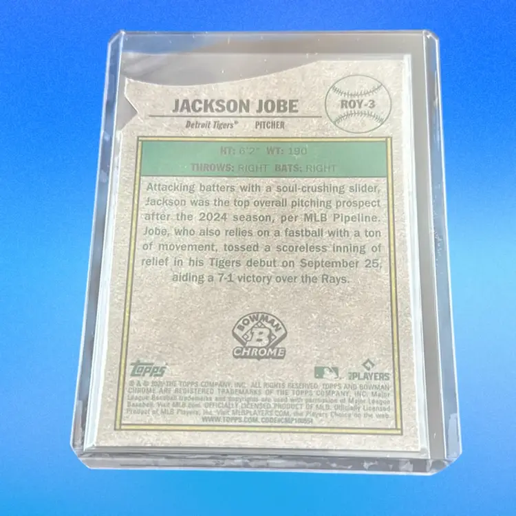 2025 Bowman Chrome #ROY-3 Jackson Jobe Rookie of the Year favorites