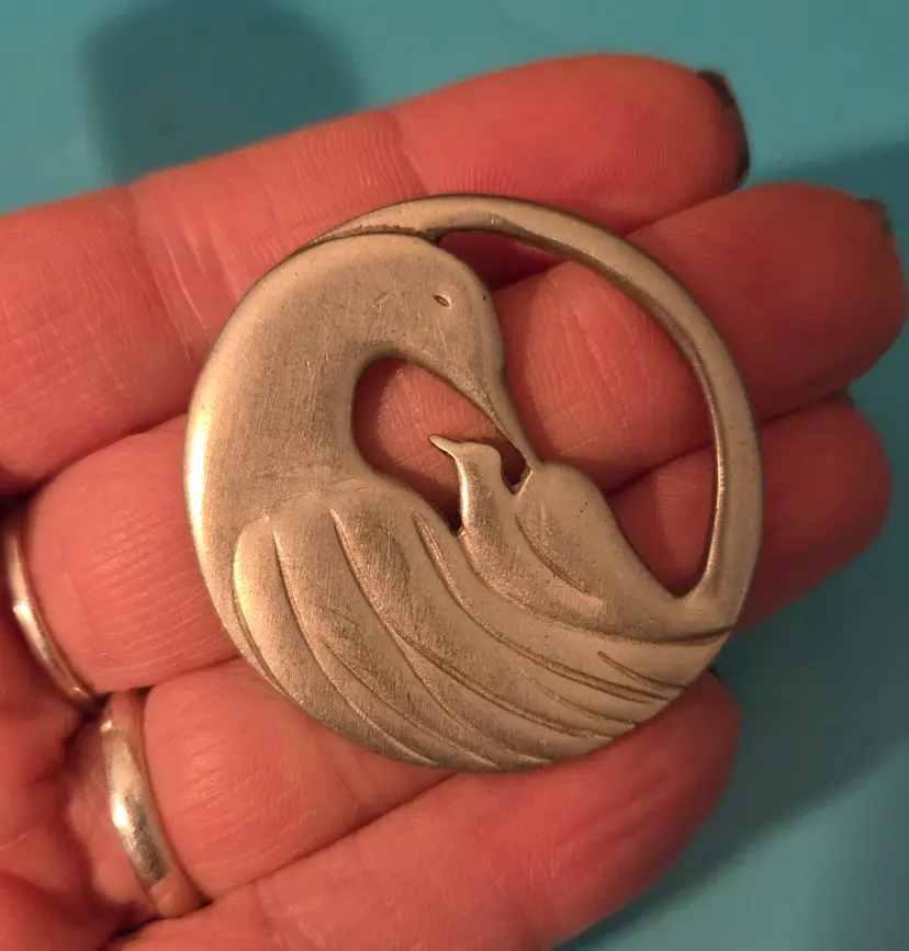 Lovell Designs Pewter Dove & Chick Pendant