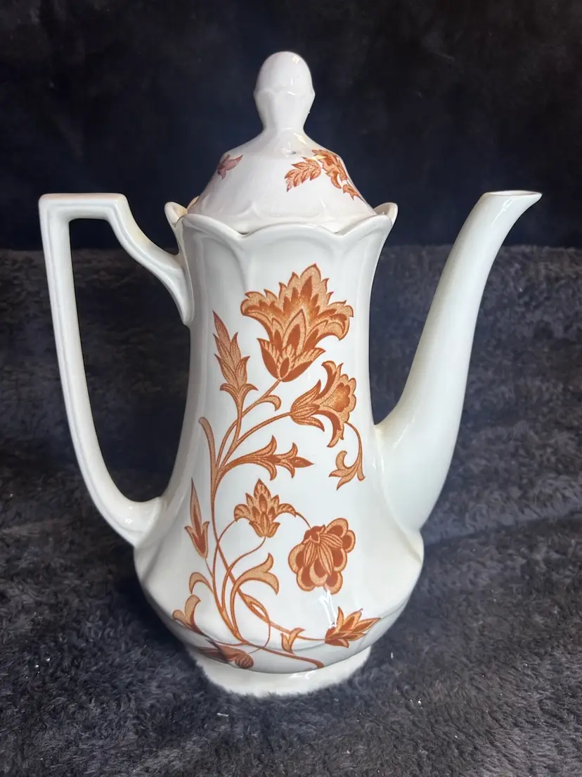 Vintage 1960’s Royal Staffordshire, Windsong, J&G Meakin Teapot Brown Floral