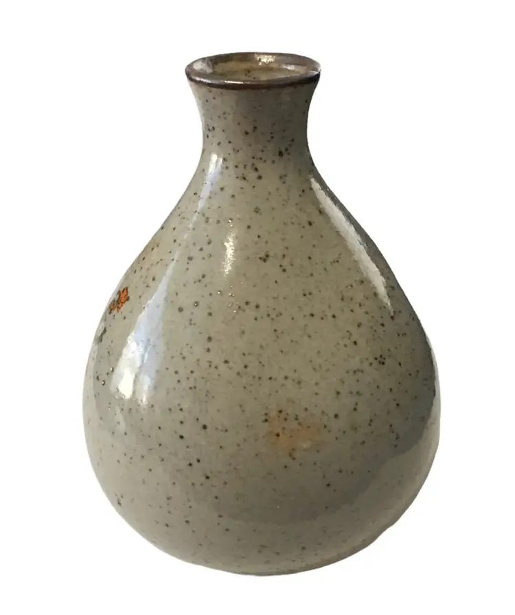 Vintage Takahashi San Francisco Speckled Floral Bud Vase