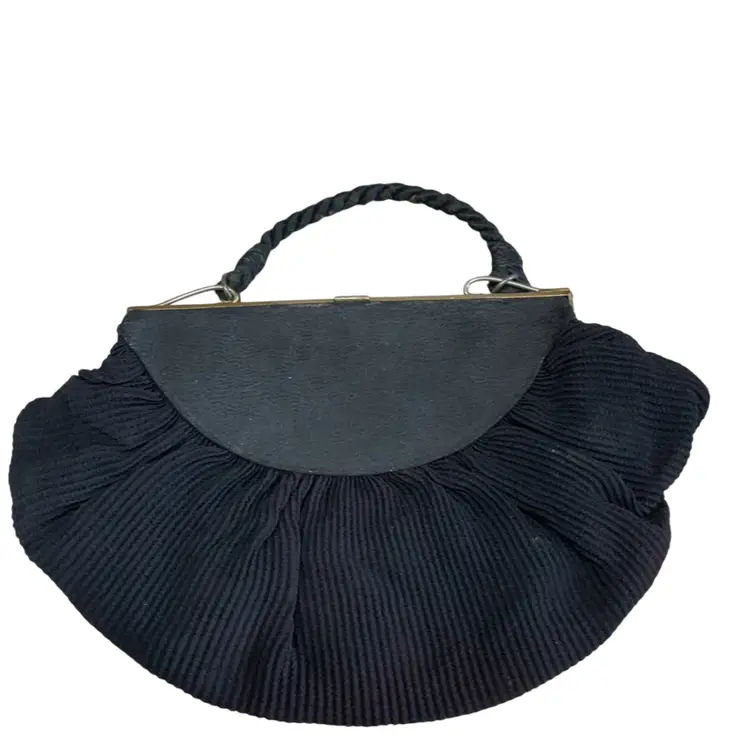 Black Pleated Clutch