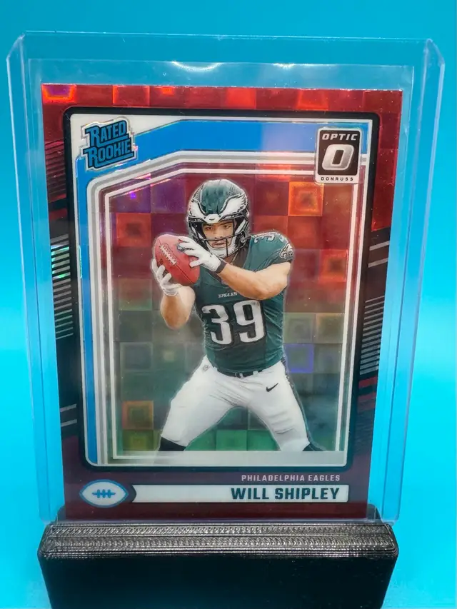 Will Shipley Optic Rated Rookie Red Pandora RC Philadelphia Eagles