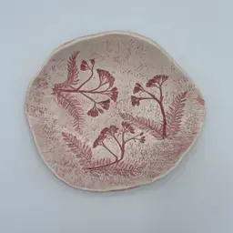 Yarrow pink & white trinket dish