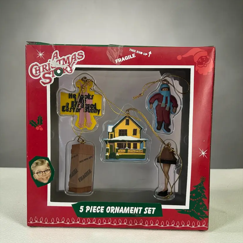 Kcare A Christmas Story 5 Piece Christmas Ornament Set