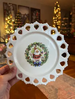 Vintage MCM Santa Plate