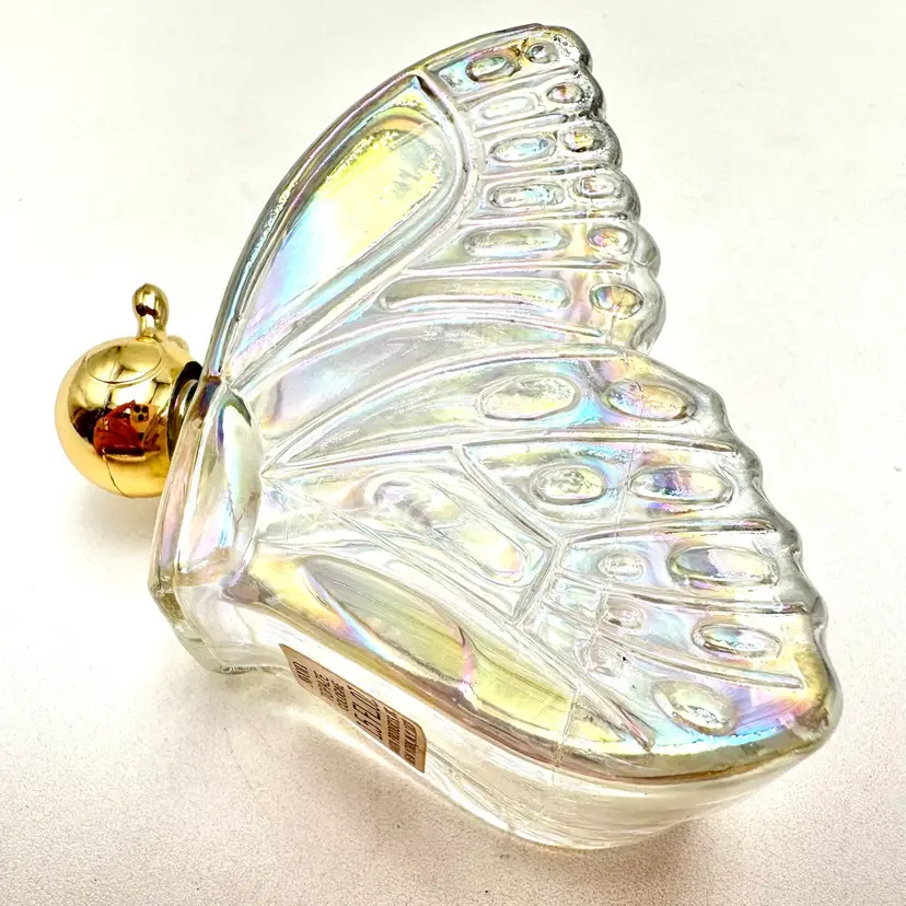 Avon Iridescent Butterfly Empty Perfume Bottle 3.5” H X 1.5” W X 3” L