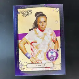 Marta 2025 Beachwood Brand Blue Foil /25 Soccer Card