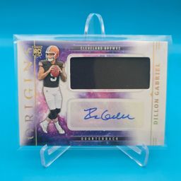 Dillon Gabriel 2025 Panini Origins RPA RC Rookie Patch Auto Cleveland Browns