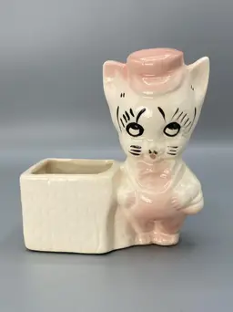 LAST CHANCE: Vintage Shawnee Porky Pig Pink Planter Pot Vase Kitsch MCM Succulents