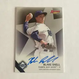 2015 Bowman’s Best Blake Snell Auto B15-BSN Los Angeles Dodgers Tampa Bay Rays