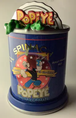 Popeye Cookie Tin Ceramic Metal 2003