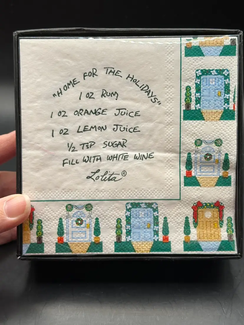 Cocktail Napkins Lolita by Gibson Holiday, 50 Napkins Included NWT