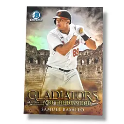 Samuel Basallo SP Case Hit 2024 Bowman Chrome Gladiators of The Diamond