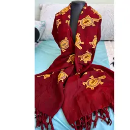 18/ Large Red And Yellow Turtle Scarf Wrap Table Cloth