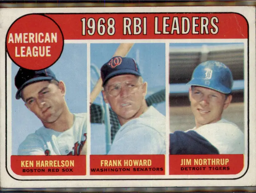 1969 Topps #3 AL RBI Leaders Harrelson / Howard / Northrup) - ( pk3 ) -