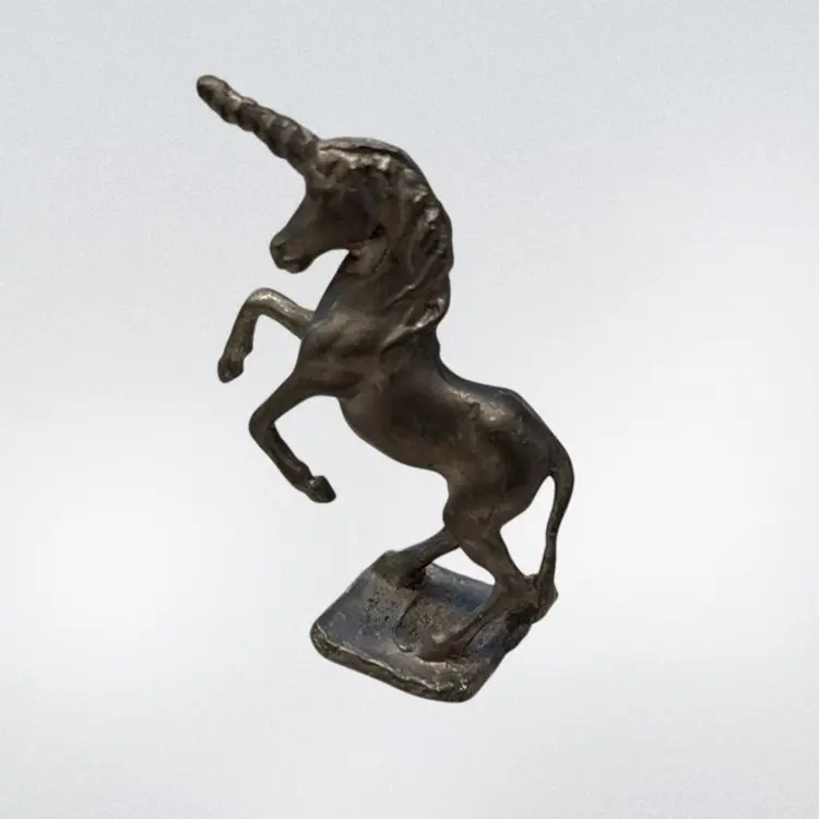 Vintage 1990's Pewter Unicorn Figurine 3”