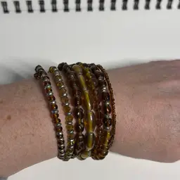 Beaded Wrap Bracelet Brown