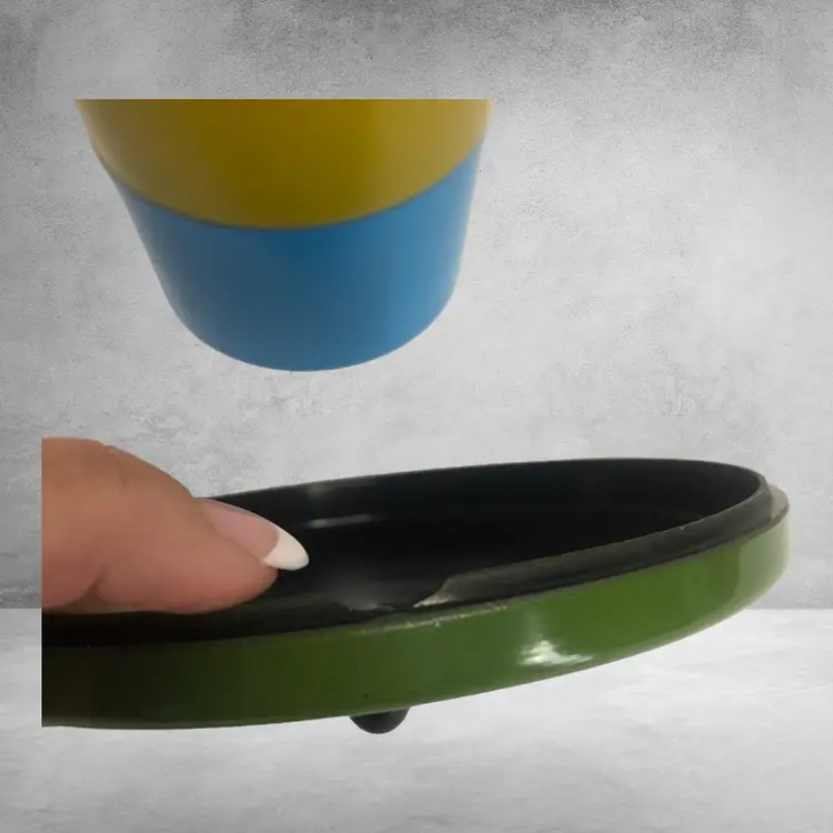 Stackable MCM Snack Canister Set Chips Pretzels 1960's Green Orange Tan Blue