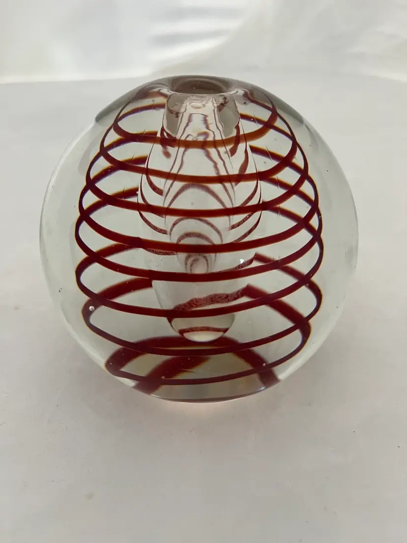 Vintage Art Glass Paperweight Bud Vase/ Oil Diffuser