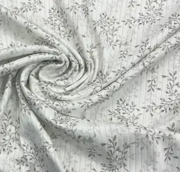 Khaki Vines Smooth Rib Knit