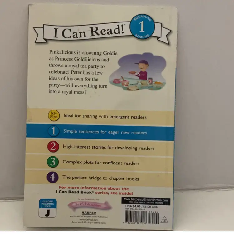 Child’s Book Pinkalicious The Royal Tea Party I Can Read 1