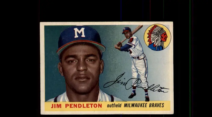 1955 Topps #15 Jim Pendleton - (pk-tl1) - Milwaukee Braves