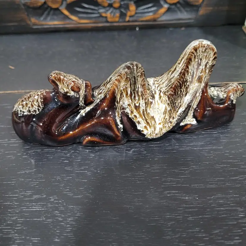 MCM Redware, Brown Drip Camel