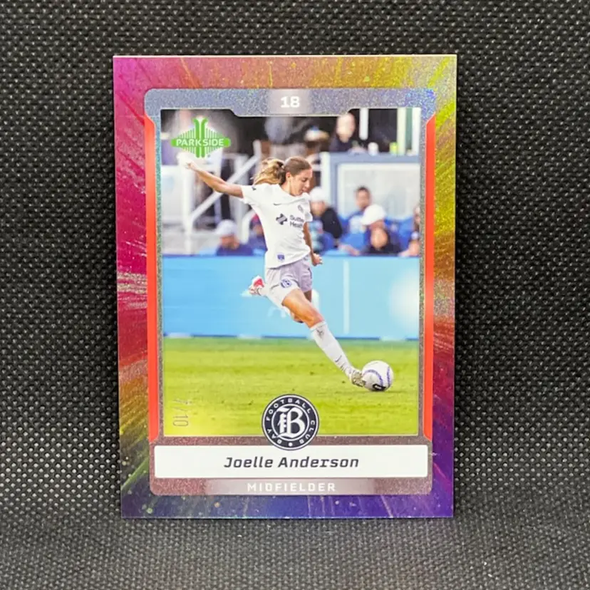 Joelle Anderson 2025 Parkside NWSL Vol 1 Rainbow Shimmer /10 Soccer Card