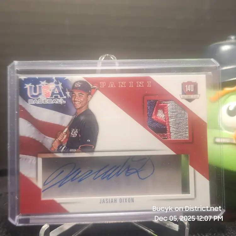 2015 Team USA Patch Auto - Jasiah Dixon Pittsburgh Pirates 45/49