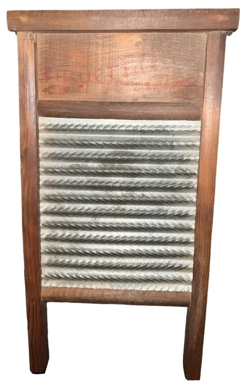 Washboard Hanging Cabinet Wood Shelf Hinged Handcrafted 14” X 8” X 5” Rustic