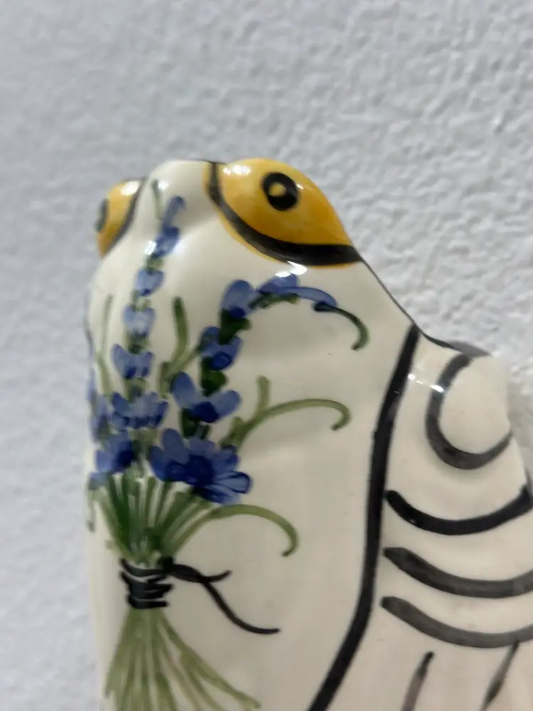 Vintage Martiques French Majolica Cicada Wall Pocket Vase Provence Signed