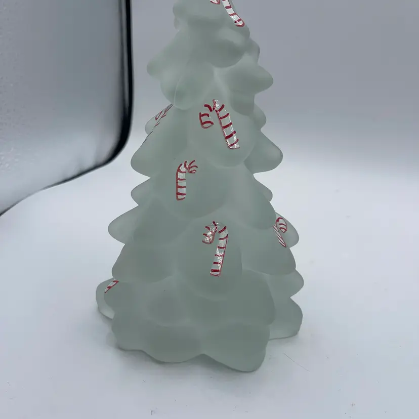 11-Mosser Frosted Christmas Tree With Hand Painted Candy Canes 8”