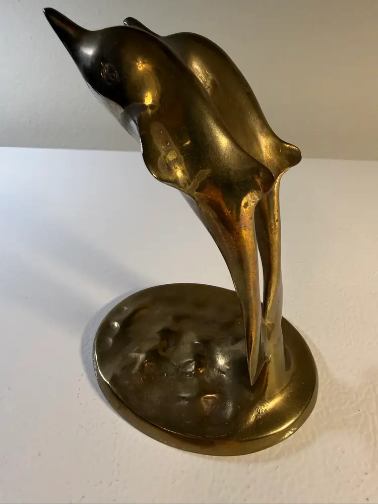 Brass Pair Of Dolphins
