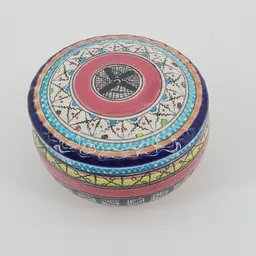 Handmade Mexico Trinket Dish With Lid
