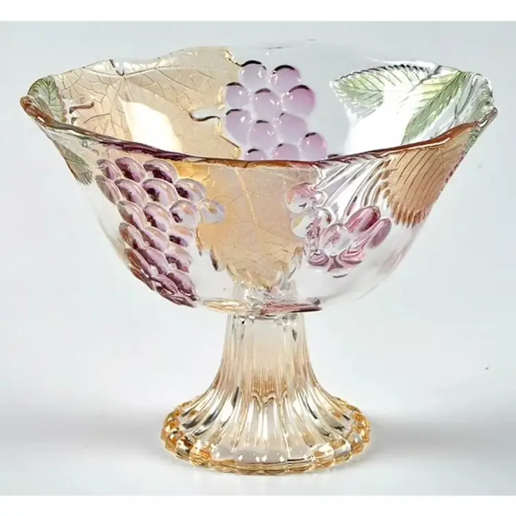 Mikasa Chablis crystal glass pedestal fruit bowl.- 6”