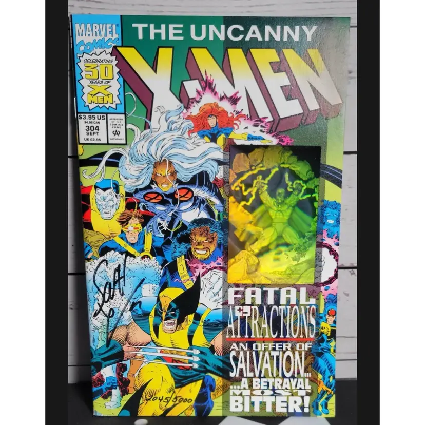 Uncanny X-Men #304 (1993) Signed By Scott Lobdell W/COA Hologram Cover 2045/5000