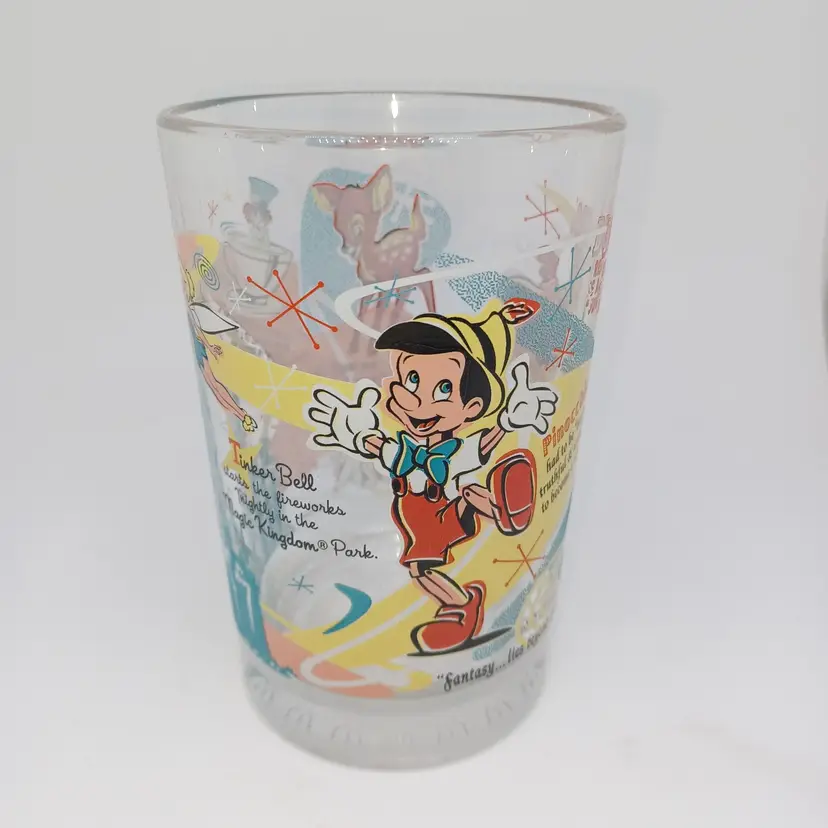 McDonalds Walt Disney World 100 Years of Magic Glass "Pinocchio"