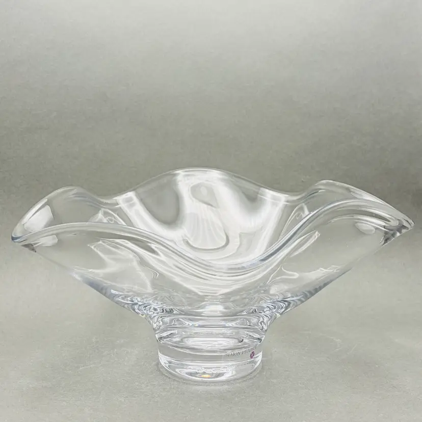 Vintage Simon Pearce “Chelsea” Clear Crystal Bowl Handcrafted in America