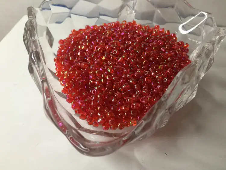 #1 Pink Iridescent Seed Beads 4.2 oz
