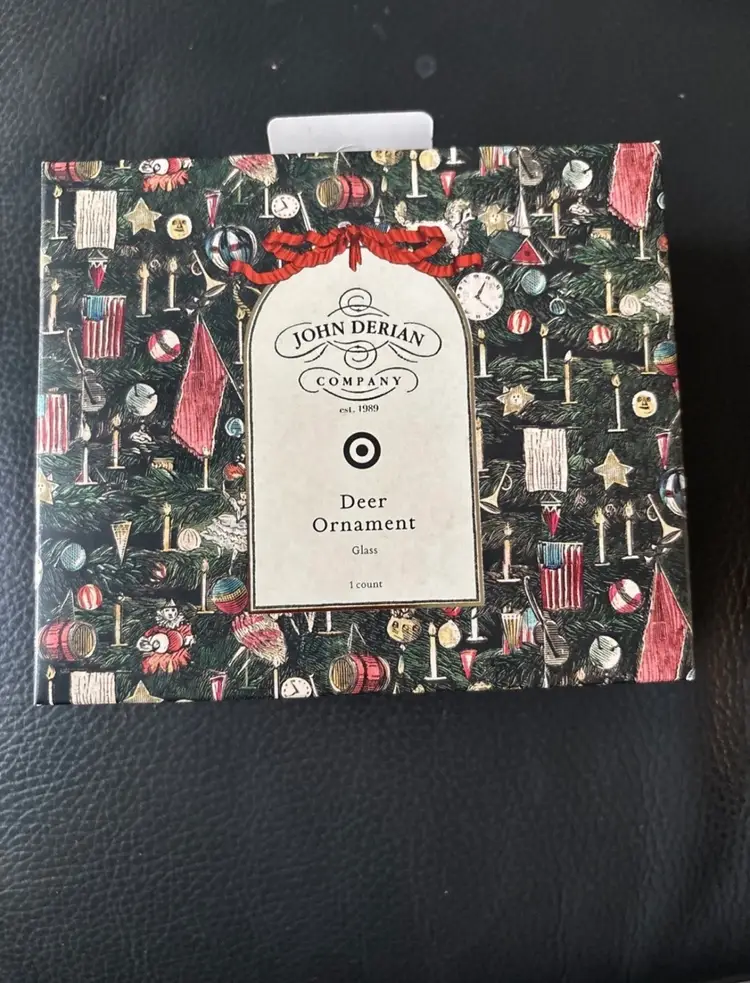 New John Derian for Target Glass Deer Ornament 2025