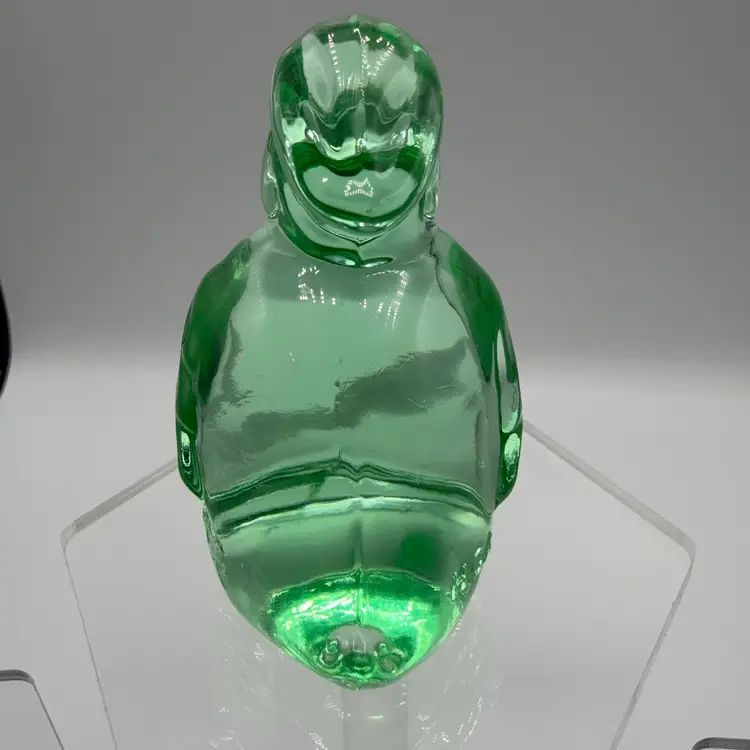 Fenton Molded Willow Green Duck From An Original Heisey Mold For Longaberger 2002