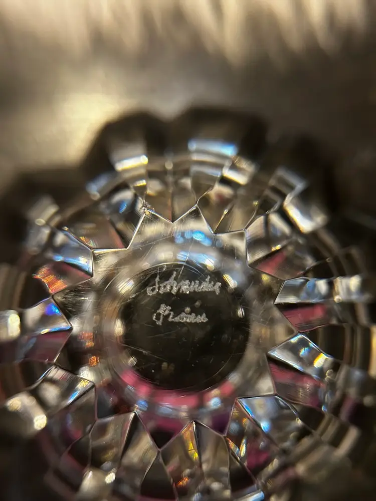 Vintage Schneider Glass Clock