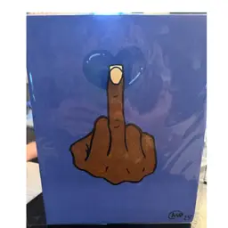 Fukk Off Hand-painted Cartoon/ Eccentric Art