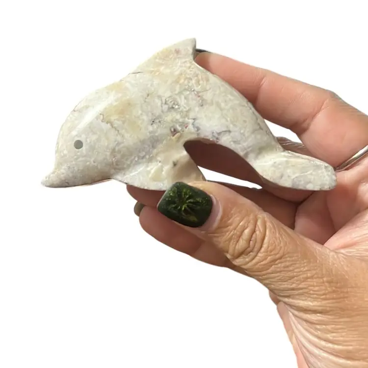Carved Stone Dolphin